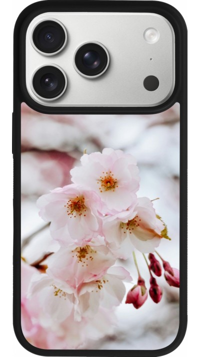 iPhone 17 Pro Case Hülle - Silikon schwarz Cherry tree Spring 2026
