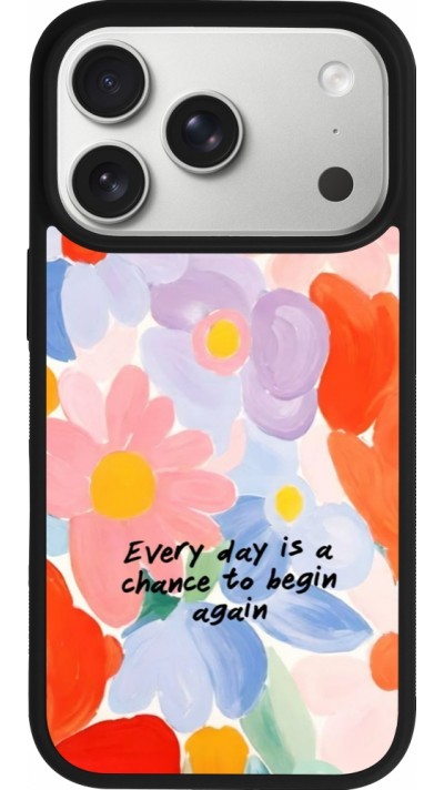 iPhone 17 Pro Case Hülle - Silikon schwarz Every day is a chance Spring 2026