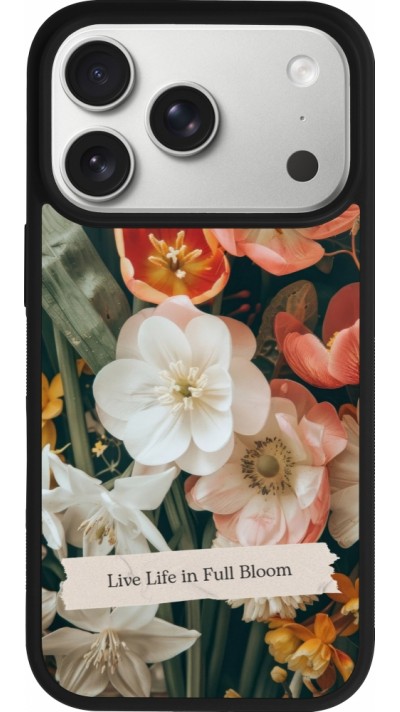 iPhone 17 Pro Case Hülle - Silikon schwarz Full Bloom Spring 2026