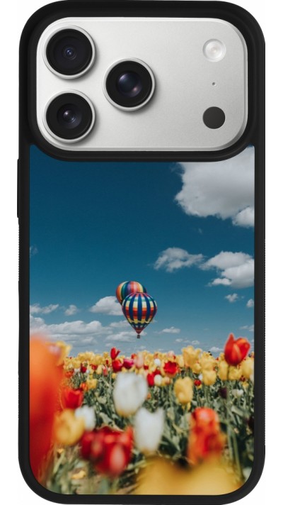 iPhone 17 Pro Case Hülle - Silikon schwarz Hot air balloon Spring 2026