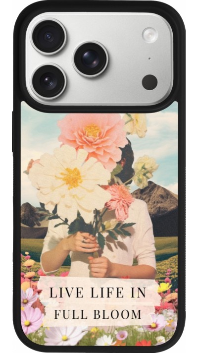 iPhone 17 Pro Case Hülle - Silikon schwarz Live life in full moon Spring 2026