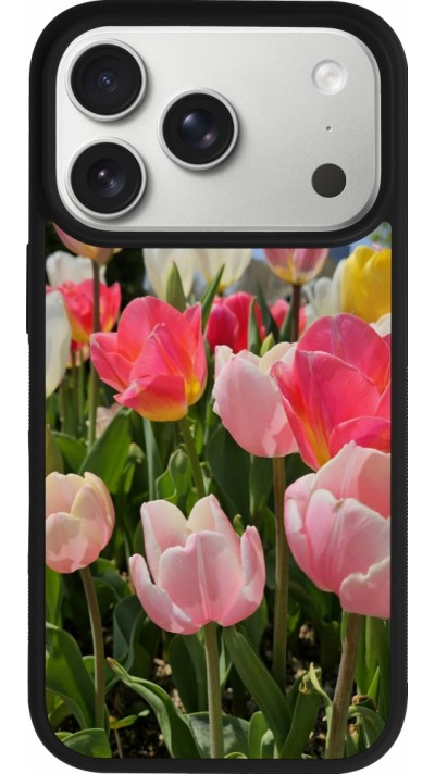 iPhone 17 Pro Case Hülle - Silikon schwarz Tulips Spring 2026