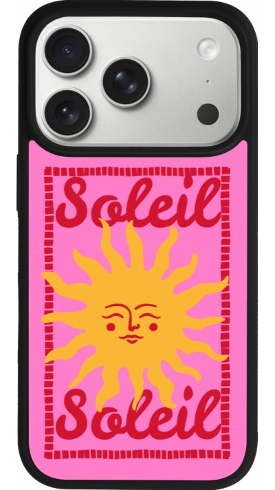 Coque iPhone 17 Pro - Silicone rigide noir Sun sun 2026