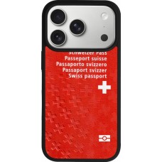 iPhone 17 Pro Case Hülle - Silikon schwarz Swiss Passport