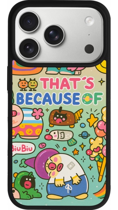 iPhone 17 Pro Case Hülle - Silikon schwarz Thats beacause of