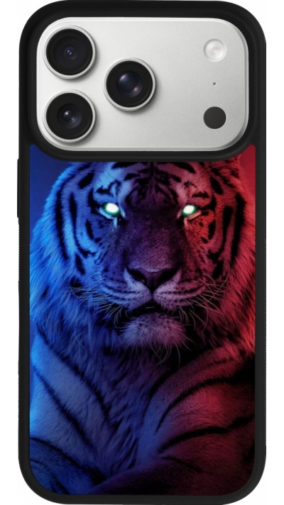 iPhone 17 Pro Case Hülle - Silikon schwarz Tiger Blue Red