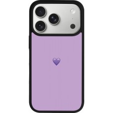 iPhone 17 Pro Case Hülle - Silikon schwarz Valentine 2023 purpule single heart