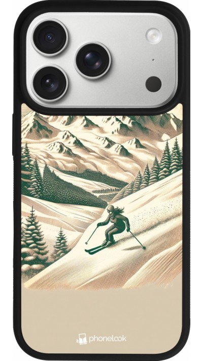 iPhone 17 Pro Case Hülle - Silikon schwarz Vintage Skiberg