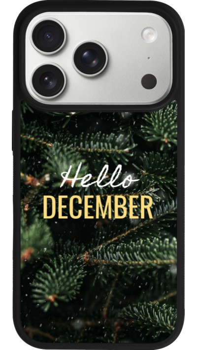 iPhone 17 Pro Case Hülle - Silikon schwarz Winter 25 Winter hello december