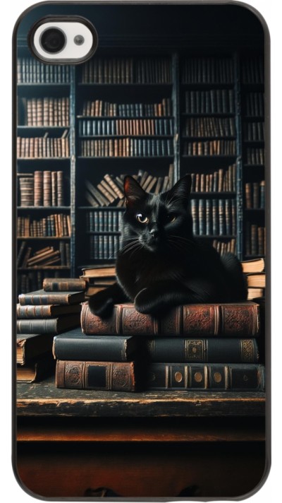 iPhone 4/4s Case Hülle - Katze Bücher dunkel iPhone 4/4s Case Hülle - Katze Bücher dunkel