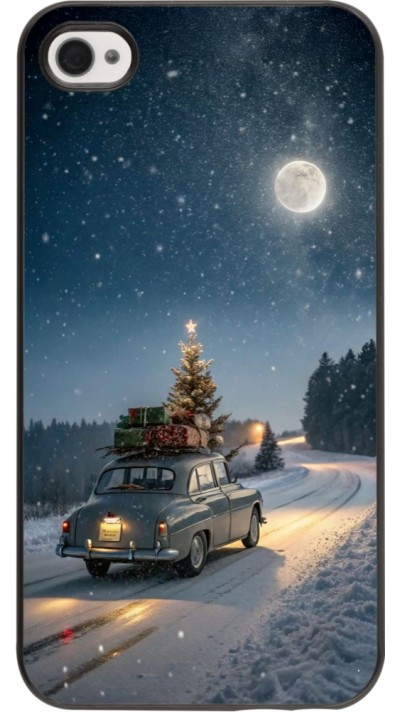 iPhone 4/4s Case Hülle - Christmas 25 Car with Tree Xmas