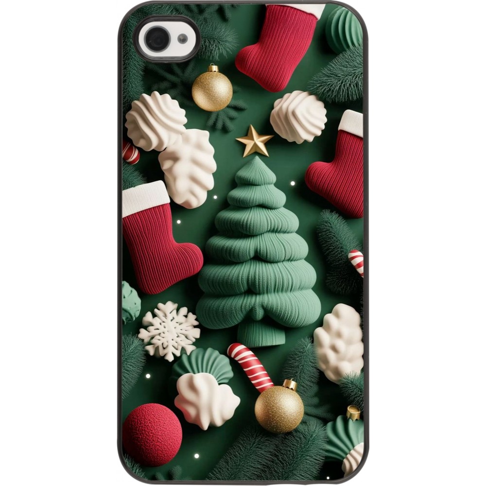 iPhone 4/4s Case Hülle - Christmas 25 Christmas textiles
