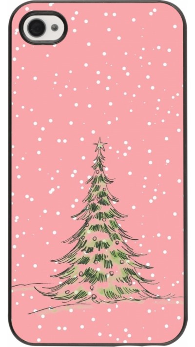 iPhone 4/4s Case Hülle - Christmas 25 Pink Tree