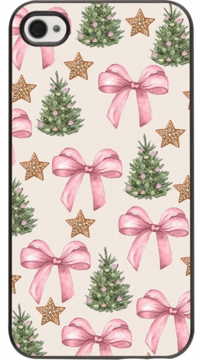 iPhone 4/4s Case Hülle - Christmas 25 Vintage Ribbons