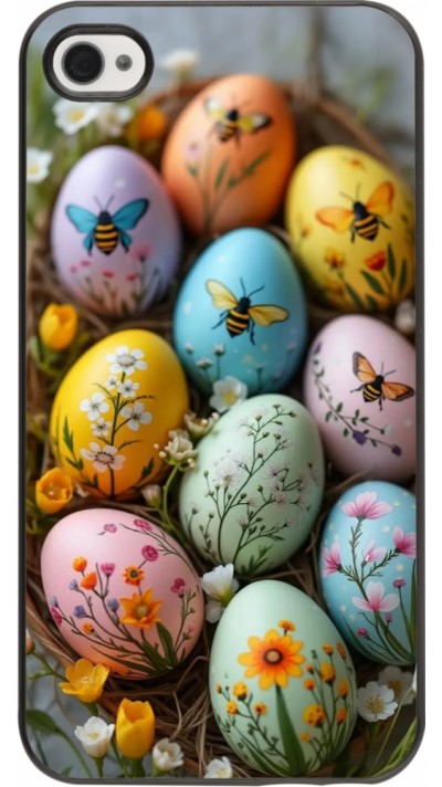 iPhone 4/4s Case Hülle - Easter 2026 Eggs with bees