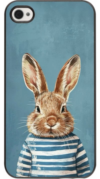 iPhone 4/4s Case Hülle - Easter 2026 Rabbit navy