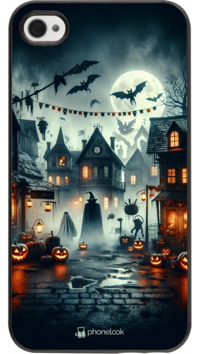 iPhone 4/4s Case Hülle - Halloween Spukstadt iPhone 4/4s Case Hülle - Halloween Spukstadt