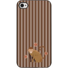 iPhone 4/4s Case Hülle - Monkey with stripes