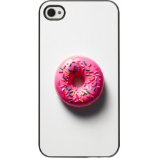 iPhone 4/4s Case Hülle - Weisser Hintergrund, pinker Donut
