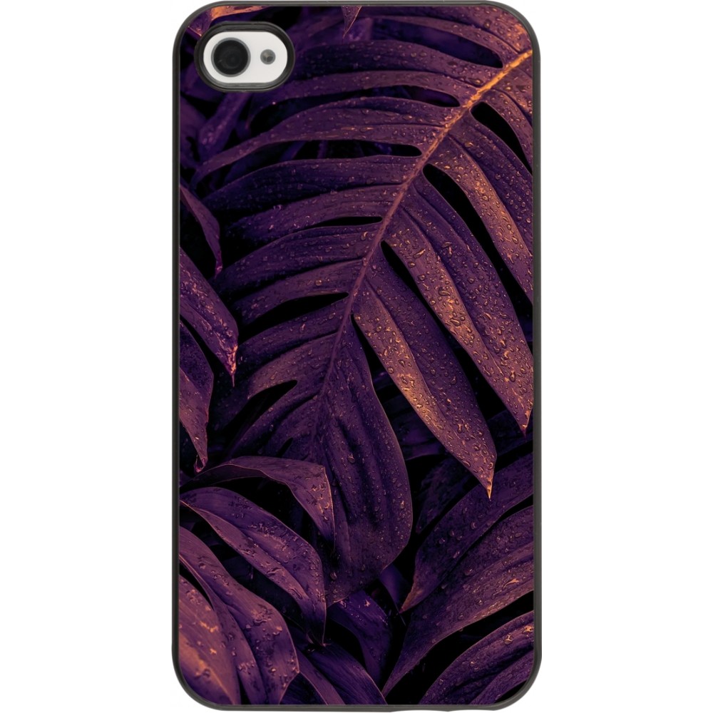 iPhone 4/4s Case Hülle - Purple Light Leaves