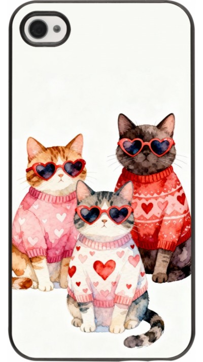 iPhone 4/4s Case Hülle - Saint Valentines Day 26 Cat Love
