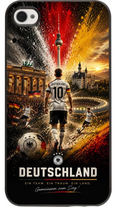 iPhone 4/4s Case Hülle - Fussball Deutschland splash 2026