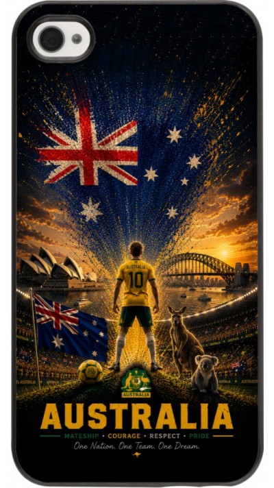 iPhone 4/4s Case Hülle - Fussball Australien splash 2026