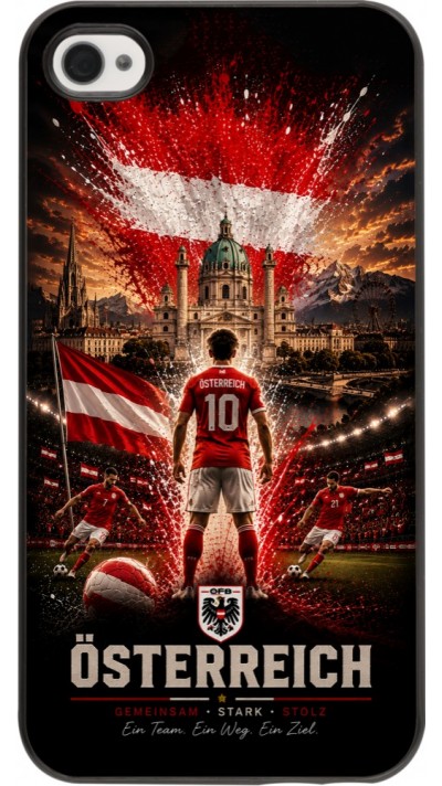 iPhone 4/4s Case Hülle - Fussball Österreich splash 2026