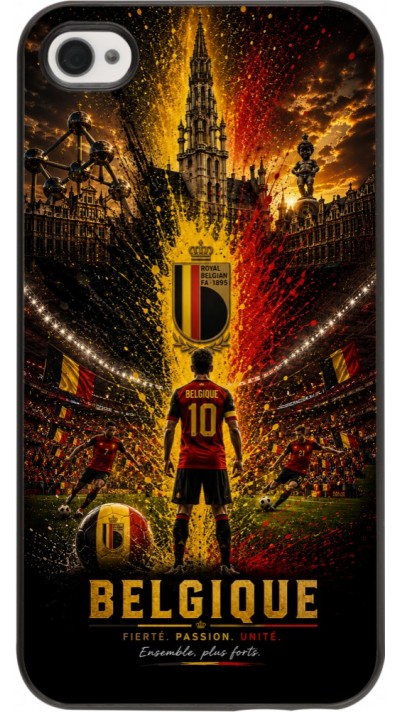 iPhone 4/4s Case Hülle - Fussball Belgien splash 2026