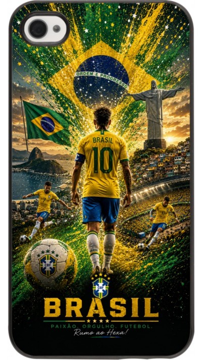 iPhone 4/4s Case Hülle - Fussball Brasilien splash 2026