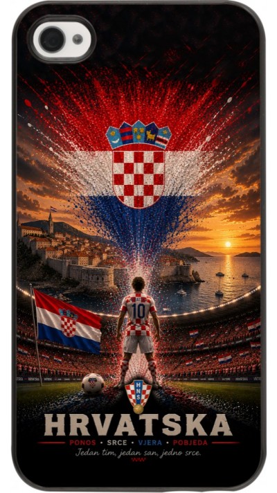 iPhone 4/4s Case Hülle - Fussball Kroatien splash 2026