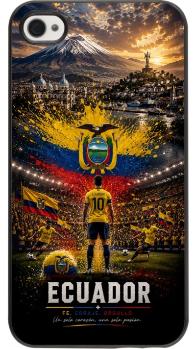 iPhone 4/4s Case Hülle - Fussball Ecuador splash 2026