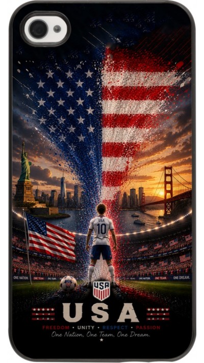 iPhone 4/4s Case Hülle - Fussball Vereinigten Staaten splash 2026