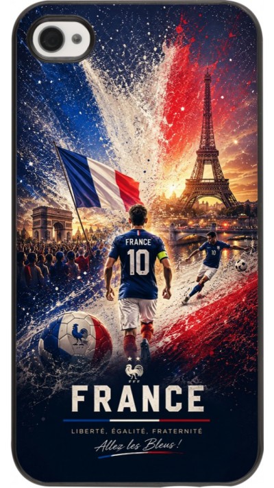 iPhone 4/4s Case Hülle - Fussball Frankreich splash 2026