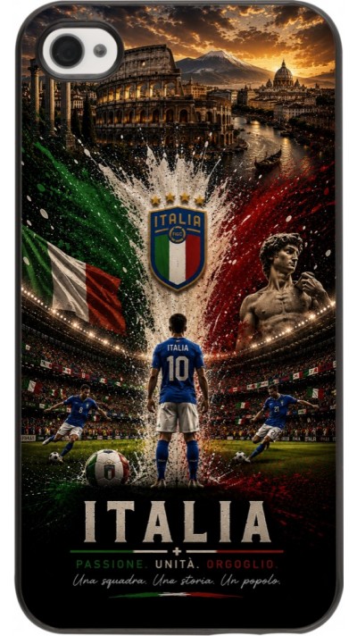 iPhone 4/4s Case Hülle - Fussball Italien splash 2026