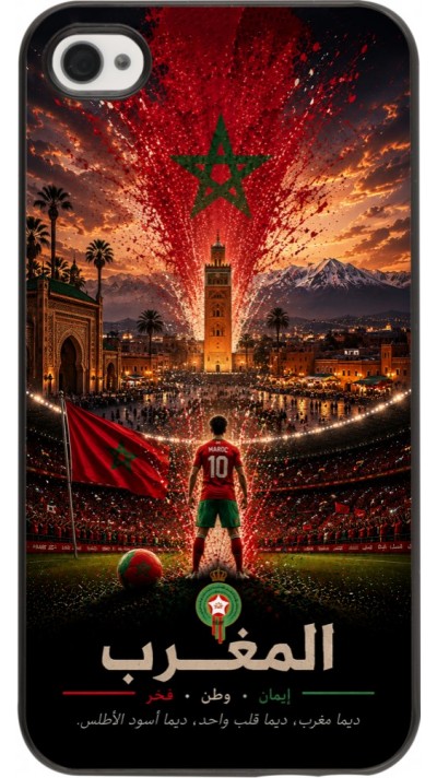 iPhone 4/4s Case Hülle - Fussball Marokko splash 2026