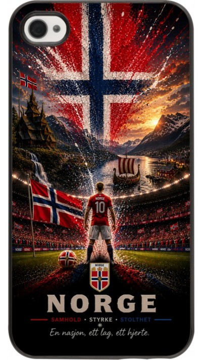 iPhone 4/4s Case Hülle - Fussball Norwegen splash 2026