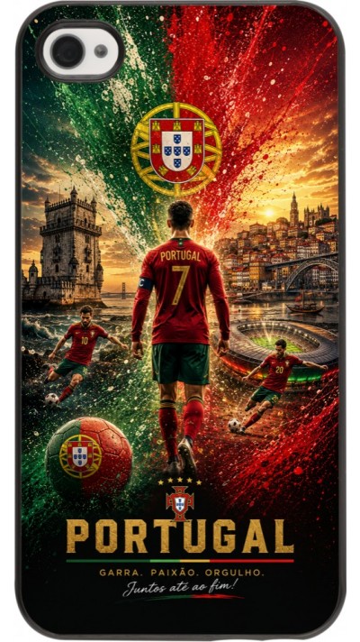 iPhone 4/4s Case Hülle - Fussball Portugal splash 2026