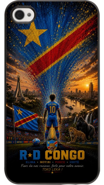 iPhone 4/4s Case Hülle - Fussball Demokratische Republik Kongo splash 2026