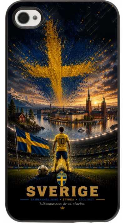 iPhone 4/4s Case Hülle - Fussball Schweden splash 2026