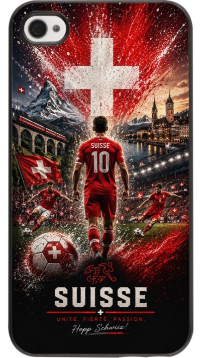 iPhone 4/4s Case Hülle - Fussball Suisse splash 2026