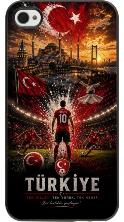 iPhone 4/4s Case Hülle - Fussball Türkei splash 2026