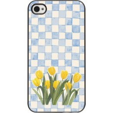 iPhone 4/4s Case Hülle - Blue vichy tulips 2026