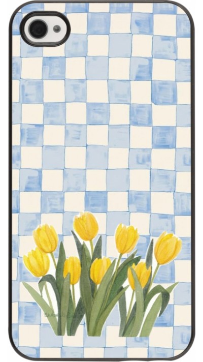 iPhone 4/4s Case Hülle - Blue vichy tulips 2026