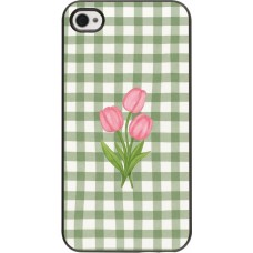 iPhone 4/4s Case Hülle - Green vichy tulips 2026