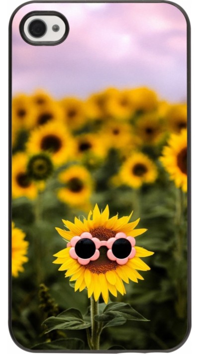 iPhone 4/4s Case Hülle - Sunflower with glasses 2026