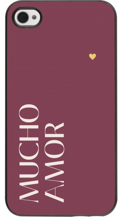 iPhone 4/4s Case Hülle - Valentine 2024 mucho amor rosado