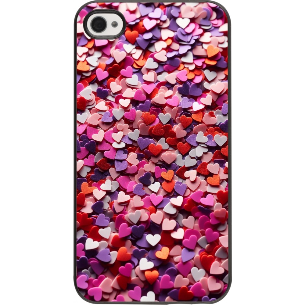 iPhone 4/4s Case Hülle - Valentin 2025 Konfetti