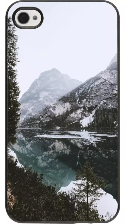 iPhone 4/4s Case Hülle - Winter 22 snowy mountain and lake