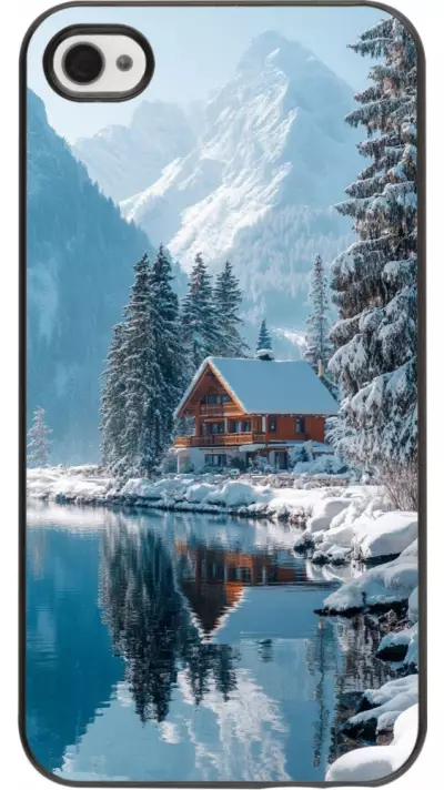 iPhone 4/4s Case Hülle - Winter 25 Winter house forest day